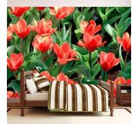 Papier peint Painted flowers-Taille L 350 x H 270 cm Imprimé G