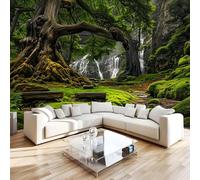 Papier Peint Panoramiqu Forêt Royaume Secret 3D intissé Murale Style Forestier Style De Guérison Papier Peint xxl Fresque Moderne Peinture Murale Décorative pour Salon Chambre 300x210 19f114