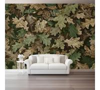 Papier Peint Panoramique 200 X 140 Cm Camouflage Feuille De Chêne Camouflage 3D Papier Peint Murale Vert Marronposter Geant Mural Personnalisé,Salon Chambre À Coucher Décoration
