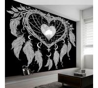 Papier Peint Panoramique 250 x 175 cm, Simplicité Poster Murales, Forme De Coeur Attrape Rêves Grandes Photo Papier Peint intissé pour Salon Adulte Chambre d'enfants Étude Décoration Intérieure