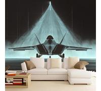Papier Peint Panoramique 300 x 210 cm Combattant Fresque Murale 3D Avion sur mesure taille Papier Peint Intisse pour Salon Chambre Décoration Murale