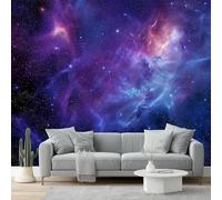 Papier Peint Panoramique 350 X 256 Cm Ciel Étoilé Fantastique 3D Papier Peint Murale Violet Nébuleuse Sursaut D'Étoilesposter Geant Mural Personnalisé,Salon Chambre À Coucher Maison Décoration