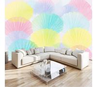 Papier Peint Panoramique 350 x 256 cm Coquillages colorés Art Photo Murale Chambre Décor, Papier Peint intissé fond pour Chambre D'Enfant Adolescent Maternelle Murale