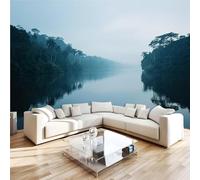 Papier Peint Panoramique 3D 366x254 cm Brume Tropiques Rivières Non-tissé Murale Maison Décoration Intérieure Paysage Naturel pour Chambre Salon Mur TV Artistique Poster Décoration Murale 2N70