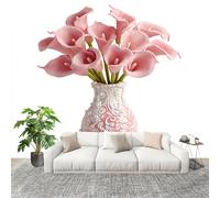Papier Peint Panoramique 3D 400x280 cm Vase Minimaliste Pour Callas Papier Peint Intissé Rose Toison Mur Tableaux Muraux Tapisserie Photo Décoration Murale Salon Chambre