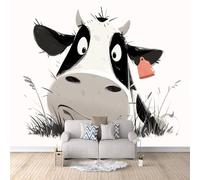 Papier Peint Panoramique 3d Animation De Vache Décoration murale Art Minimaliste papier peint non tissé décoration chambre TV mur salon papier peint-400x280cm