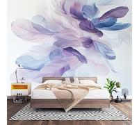 Papier Peint Panoramique 3D Art de Plumes ColoréEs Papier Peint Intissé Photo Muraux Pour Salon Enfant Chambre Décoration Blanc Personnalisé Murale Moderne Poster 350x256 cm