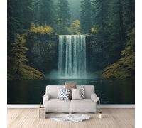 Papier Peint Panoramique 3d Cascade De La Forêt Décoration murale Pays Des Merveilles papier peint non tissé décoration chambre TV mur salon papier peint-100x70cm