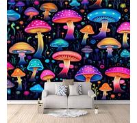 Papier Peint Panoramique 3d Champignons Colorés Décoration murale Ambiance De Rêve papier peint non tissé décoration chambre TV mur salon papier peint-250x175cm