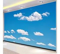 Papier Peint Panoramique 3D Ciel Bleu 390x260 cm, Fresque Murale Nuages du Ciel en Intissé HD pour Salon Chambre, Revêtement Mural, Pose Facile, Colle non incluse 2191o
