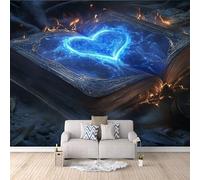 Papier Peint Panoramique 3d Coeur Bleu Et Violet Décoration murale Livre Magique papier peint non tissé décoration chambre TV mur salon papier peint-200x140cm