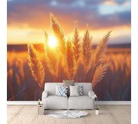 Papier Peint Panoramique 3D Coucher De Soleil Sur La Plage 200x140 cm Papier Peint Mural Poster Intissé Paysages Naturels,pour Chambre Salon Restaurant Personnalisé Décoration Murale