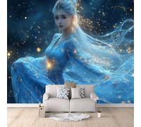 Papier Peint Panoramique 3d Déesse Des Fées Décoration murale Pays Des Merveilles Fantastique papier peint non tissé décoration chambre TV mur salon papier peint-100x70cm