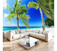 Papier Peint Panoramique 3d Effet Cocotiers 300x210 cm 6 PièCes DéCoration Murale Paysages Tropicaux Plages Intissé Papier Mural Decoratif Moderne Pour Pour Salon Chambre Chambre D'Enfant 7A-42