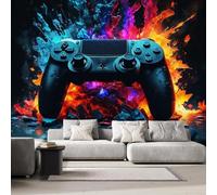 Papier Peint Panoramique 3d Effet Console De Jeux 350x256 cm 7 PièCes DéCoration Murale Joueurs Graffiti Intissé Papier Mural Decoratif Moderne Pour Pour Salon Chambre Chambre D'Enfant 9A-13