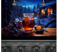 Papier Peint Panoramique 3d Effet Scène D'hiver Enneigée 250x175 cm 5 PièCes DéCoration Murale Illustration Style Intissé Papier Mural Decoratif Moderne Pour Pour Salon Chambre Chambre D'Enfant T-11