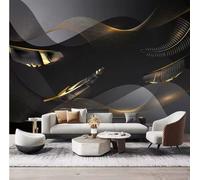 Papier Peint Panoramique 3D Europe lignes abstraites plantes feuilles murale chambre à coucher décoration de la maison 410x280cm
