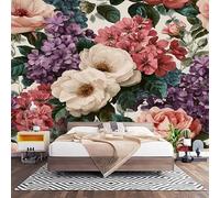 Papier Peint Panoramique 3D Fleur de Rose Papier Peint Intissé Photo Muraux Pour Salon Enfant Chambre Décoration Coloré Personnalisé Murale Moderne Poster 200x140 cm