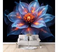 Papier Peint Panoramique 3D Fleur Galaxie Motifs Poster Mural Art Moderne 400x280 cm Papier Peint Photo Matériau Tissu Non Facile à Installer Propre pour Intérieur Moderne Salle à Manger Poster