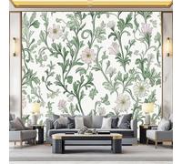 Papier Peint Panoramique 3D Fleurs Sauvages Vignes Papier Peint Le Style William Morris Murale Salon Chambre à Coucher Maison Décoration Intérieure 250 x 175 cm (W x H)