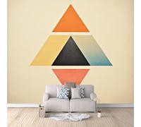 Papier Peint Panoramique 3D Géométrie Papier Peint Enfant Formes Géométriques, Minimalisme Intissé Revêtement, Moderne Poster Mural XXL Décoration Mural pour Chambre Salon 250×175cm