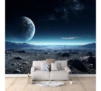 Papier Peint Panoramique 3d La Terre Vue De L'espace Décoration murale Paysages Extraterrestres papier peint non tissé décoration chambre TV mur salon papier peint-350x256cm