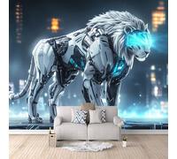 Papier Peint Panoramique 3d Lion Mécanique Décoration murale Dessin Animé Du Futur papier peint non tissé décoration chambre TV mur salon papier peint-500x280cm