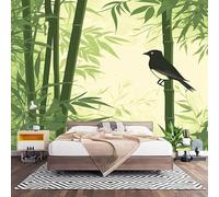Papier Peint Panoramique 3D Motif de Pie Dans Une ForêT de Bambous Papier Peint Intissé Photo Muraux Pour Salon Enfant Chambre Décoration vert Personnalisé Murale Moderne Poster 400x280 cm