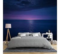 Papier Peint Panoramique 3D Océan Nocturne Au Clair De Lune Pour Chambre À Coucher 500 × 280 Cm Décor Mural Intissé Vue Imprenable Sur La Mer Et La Nature Idéal Pour Le Salon Ou Comme Fond Tv