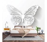 Papier Peint Panoramique 3D Papillon En Papier DéCoupé Papier Peint Intissé Photo Muraux Pour Salon Enfant Chambre Décoration Blanc Personnalisé Murale Moderne Poster 450x315 cm