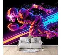 Papier Peint Panoramique 3d Robot Rugby Décoration murale Avenir papier peint non tissé décoration chambre TV mur salon papier peint-150x105cm