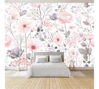 Papier Peint Panoramique 3D Rose, Style Chinois Fleurs Plantes Papier Peint Intissé Mural 350 x 256 (W x H) | Décoration Murale Chambre Salon Chambre d'enfants | Poster Géant Tableaux Muraux