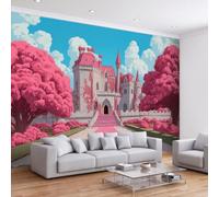 Papier Peint Panoramique 3D Royaume de conte de fées fantastique D'Effets , Papier Peint Intissé Décoration Intérieure, Château rêveur Tapisserie Poster Murale pour Salon Chambre D'enfant 300 x 280 cm