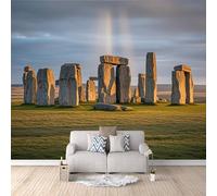 Papier Peint Panoramique 3D Stonehenge 200x140 cm Papier Peint Mural Poster Intissé,pour Chambre Salon Restaurant Personnalisé Décoration Murale