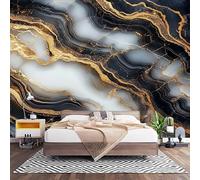 Papier Peint Panoramique 3D Style Marbre Onyx Papier Peint Intissé Photo Muraux Pour Salon Enfant Chambre Décoration Noir Et Blanc Personnalisé Murale Moderne Poster 350x256 cm