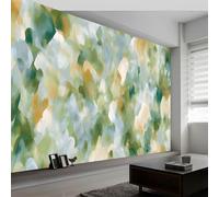 Papier Peint Panoramique Abstrait Camouflage Feuilles, Papier Peint Intissé Militaire pour Chambre Salon Salle à Manger Murale 350L x 256H cm - Fond d'écran Photo Moderne Art Mural Salle de Jeux