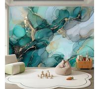 Papier Peint Panoramique Abstrait Moderne Marbre Tache d'Encre Dégradé 3D Mural Design, Tapisserie Photo Pour Salon Chambre D'Enfant Décoration Murale Intissée, 200 x 140 cm