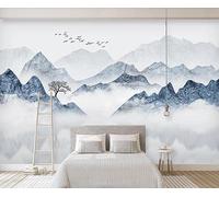 Papier Peint Panoramique Abstrait Pierre Sculptée Montagne Et Eau 200x140cm Papier Peint 3D Intissé Tapisserie Poster Chambre Salon Decoration Murale -MIWEI Wallpaper-ZXY-12611