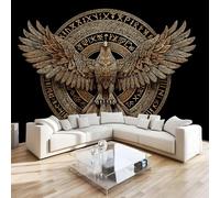 Papier Peint Panoramique Aigle Mythe 300x230 cm Poster Murale 3D Totem Rétro Tapisserie Photo Peinture Murale,Papier Peint Intissé Fresque pour Salon Chambre Toile Fond TV