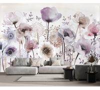 Papier Peint Panoramique Aquarelle Florale Abstraite 200x140cm Papier Peint Intissé 3D Tapisserie Peinture Murale Chambre Salon -ZXCHEE-MZ05870