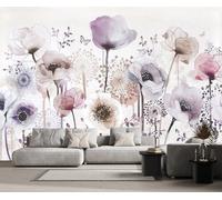 Papier Peint Panoramique Aquarelle Vintage Florale Papier Peint 3D Tapisserie Murale Décoration Chambre Salon -songqians-20032-400cmx260cm