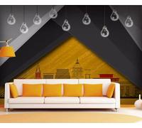 Papier Peint Panoramique Architecture Créative Minimaliste Papier Peint Intissé 3D Tapisserie Decoration Chambre Salon Murale -KX00949, 310x250cm