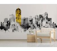 Papier Peint Panoramique Architecture Urbaine Abstraite 310x250cm Papier Peint 3D Intissé Tapisserie Poster Chambre Salon Decoration Murale -MIWEI Wallpaper-ZXY-04451