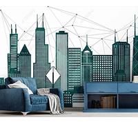 Papier Peint Panoramique Architecture Urbaine Abstraite Papier Peint 3D Tapisserie Mural Salon Chambre Décoration Murale -ZX08303-310x250cm