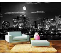 Papier Peint Panoramique Architecture Urbaine En Noir Et Blanc Papier Peint 3D Tapisserie Mural Salon Chambre Décoration Murale -ZX06458-310x250cm