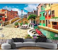 Papier Peint Panoramique Architecture Ville Street View 450x300cm Papier Peint 3D Intissé Tapisserie Poster Chambre Salon Decoration Murale -MIWEI Wallpaper-ZXY-34308