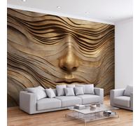 Papier Peint Panoramique Art de Luxe Vintage Rayure, Affiche Murale Totem Abstrait 200L x 140H cm, Papier Peint Mural 3D Personnalisé pour Salon Chambre d'enfants Décoration Murale de Restaurant