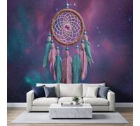 Papier Peint Panoramique Art De Rêve 450 x 280 cm sur mesure taille Fresque Murale 3D, Décoration Murale Univers Fantastique Espace Attrape-Rêves, Papier Peint Intissé pour Salon Chambre Décoration