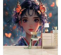 Papier peint panoramique autocollant Animation De Dessin Animé De Beauté - intissé - 300x256cm-Tableaux Muraux Tapisserie Photo Beautés Chinoises Anciennes - Pose Facile & Amovible sans Trace