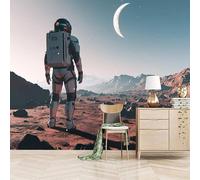 Papier peint panoramique autocollant Astronaute - intissé - 400x280cm - Tableaux Muraux Tapisserie Photo Aventure De Science-fiction - Pose Facile & Amovible sans Trace - Pour Chambre & Salon